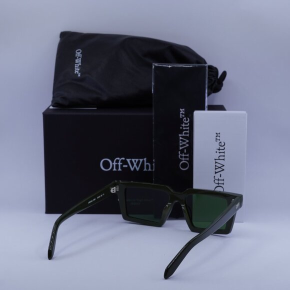 Off-White OERI142 WINDSOR 5655 Sunglasses Green Square Frame, Green Lenses - Picture 10 of 10